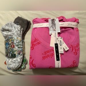 Victoria's Secret Pink Pajama Set and Socks